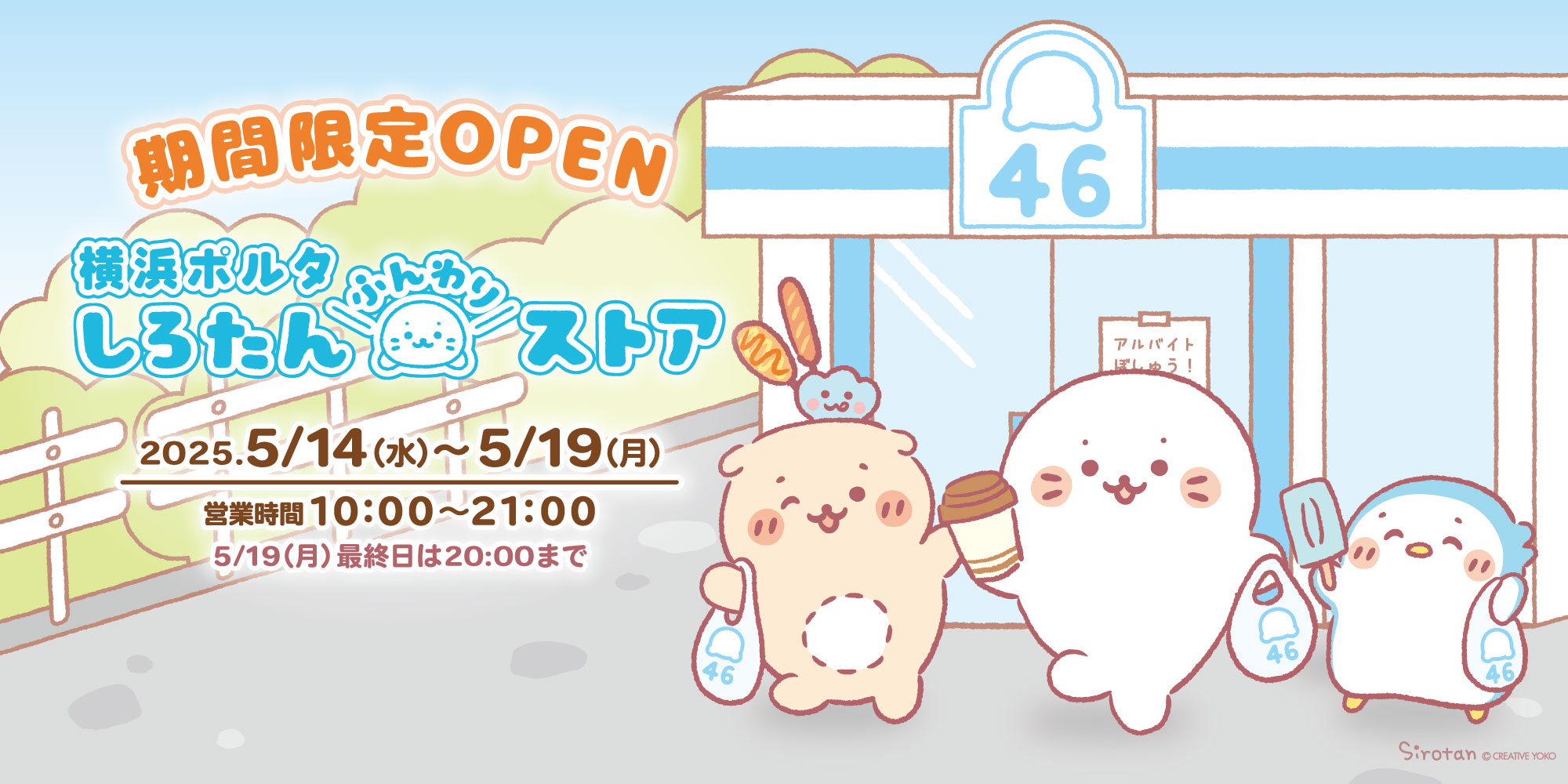 しろたん　ポップアップストア　横浜